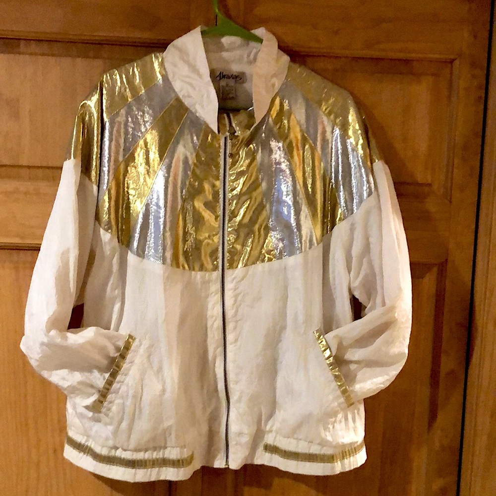 Women’s Vintage Metallic Windbreaker Jacket. ABRAXAS BRAND
